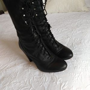 Diesel Lace-up Granny Boot, sz 40